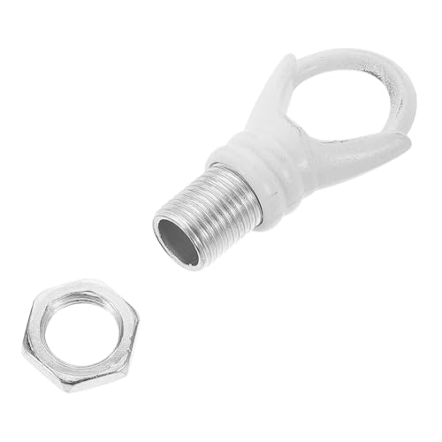 Homoyoyo Lampenschirm Halterung Schraubring für DIY Beleuchtung Vielseitiger Deckenhaken für Pendelleuchten Einfache Montage Geeignet für Kronleuchter und Wandlampen Weiß von Homoyoyo