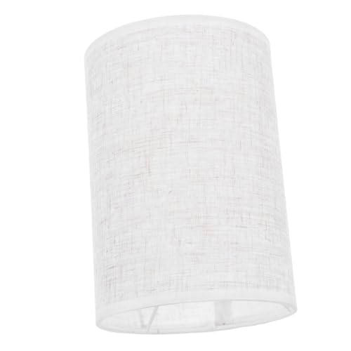 Homoyoyo Lampenschirm Zylinderförmig aus Leinen Cremeweiß Weiche Lichtstreuung Elegantes Design Kompatibel mit Steh und Tischlampen Einfache Montage für Schlafzimmer und Wohnzimmer von Homoyoyo