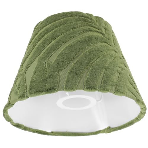 Homoyoyo Lampenschirm aus Weichem Plüschstoff Runder Lampenschirm für Tischlampe Augenschonender Schutz Leichte Konstruktion Einfache Montage für Schlafzimmer und Wohnzimmer von Homoyoyo