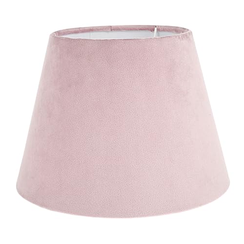 Homoyoyo Langlebiger Stoff lampenschirm Samt Weiß Innenfutter Rosa Außen Tischlampe Lampenschirm Dekorativ Robust Für Schlafzimmer Wohnzimmer Büro von Homoyoyo
