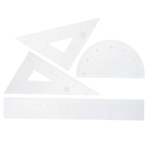 Homoyoyo Lineal Set Teiliges Kunststoff Messwerkzeug für Schüler mit Transparentem Dreieck Winkelmesser und Zeichendreieck Multifunktional für Schule Büro Architektur und Design Homoyoyo Lineal Set Teiliges Kunststoff Messwerkzeug für Schüler mit Transparentem Dreieck Winkelmesser und Zeichendreieck Multifunktional für Schule Büro Architektur und Design von Homoyoyo