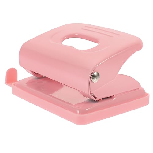 Homoyoyo Loseblatt Locher Desktop Locher Zweilocher Für Ordner Schlitzlocher Locher Discbound Locher Ordner Locher Doppellocher Pink Papierlocher Rosa Metall von Homoyoyo