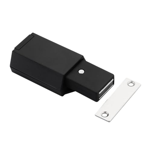 Homoyoyo Magnetischer Push To Open Schrankriegel mit Starkem Federmechanismus Langlebiger Türschnapper für Küchenschrank Kleiderschrank und Möbel Einfache Installation Schwarz von Homoyoyo