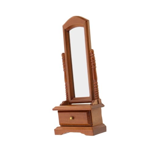 Homoyoyo Miniatur Spiegel Für Puppenhaus Vintage Dressing Mirror Modell Für Dollhouse Dekoration Und Spielzeug Für Kreative Rollenspiele Und Miniatur Einrichtung von Homoyoyo