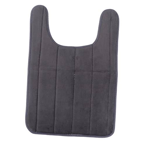 Homoyoyo Memory Foam Toilettenmatte U Form Antirutsch Badezimmervorleger Dunkelgrau Pflegeleicht und rutschfest für Bad von Homoyoyo