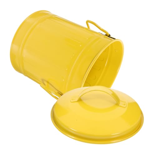 Homoyoyo Metall Mülleimer mit Deckel Kompakter Desktop Abfalleimer und Stiftehalter Platzsparender Organizer für Büro und Schreibtisch Großer Stauraum für Müll und Schreibutensilien Gelb Homoyoyo Metall Mülleimer mit Deckel Kompakter Desktop Abfalleimer und Stiftehalter Platzsparender Organizer für Büro und Schreibtisch Großer Stauraum für Müll und Schreibutensilien Gelb von Homoyoyo