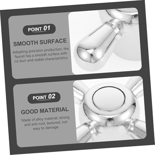 Homoyoyo Metall Wasserhahn Griff Ersatz Kaltwassergriff für Küche Bad Waschbecken Robust Langlebig Einfache Bedienung Präzise Gefertigt Glatte Oberfläche Outdoor Küchenarmatur Zubehör von Homoyoyo