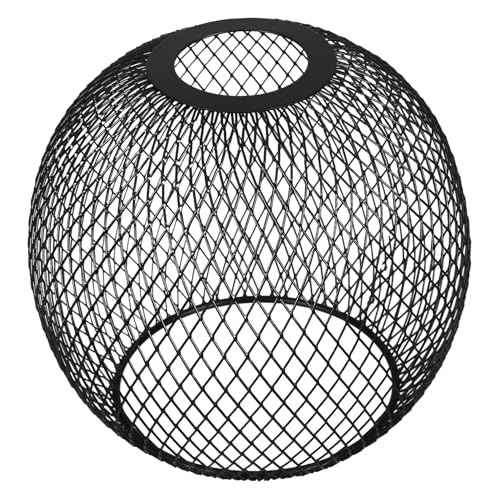 Homoyoyo Metall-drahtkäfig Lampenschirm Hohlkugelförmig Vintage Hängeleuchte Lampenabdeckung für Schlafzimmer Esszimmer Wohnzimmer Dekoration Schwarz von Homoyoyo