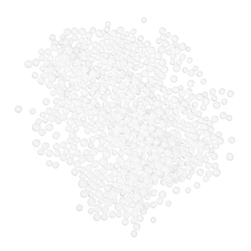 Homoyoyo Mini Schaumstoffperlen Weiß Leicht Elastisch Vielseitig als Füllmaterial für Kissen Kuscheltiere Vase DIY Bastelprojekte Party und Hochzeitsdeko von Homoyoyo