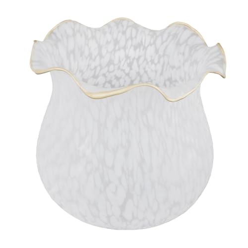Homoyoyo Moderner Glas Lampenschirm mit Spitzenrand Dekorative Lichtabdeckung für Pendelleuchte und Deckenlampe Einfache Montage Warmes Blendfreies Licht für Zuhause und Büro von Homoyoyo