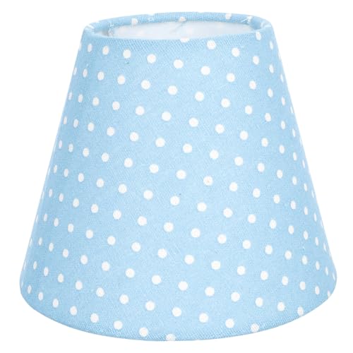 Homoyoyo Moderner Lampenschirm aus Hochwertigem Stoff mit Blauem Polka Dot Muster Langlebig und Einfach zu Montieren Runder Lampenschirm für Wand Tisch und Stehlampen Stilvolles von Homoyoyo