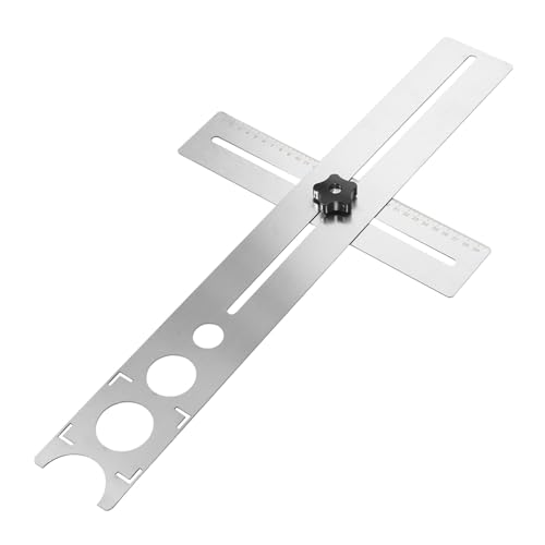 Homoyoyo Multifunktionaler Fliesenloch Locator Präzises Bohrloch Messwerkzeug für Fliesen Marmor Glas Vielseitiger Schablonen Fliesenhilfe Langlebig Robust von Homoyoyo