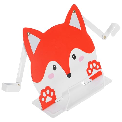 Homoyoyo Multifunktionaler Leseständer mit Niedlichem Fuchsdesign Stabiler Buchhalter für Schreibtisch Vielseitiger Buchständer für Kochbücher und Noten Leicht und Tragbar für Schule und von Homoyoyo