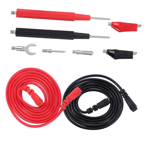 Homoyoyo Multimeter Messleitungen PVC Isolierte Testkabel Flexibel mit Mini Grabber Haken und Bananenstecker für Elektronische Messungen und Spannungsprüfer Multifunktional von Homoyoyo