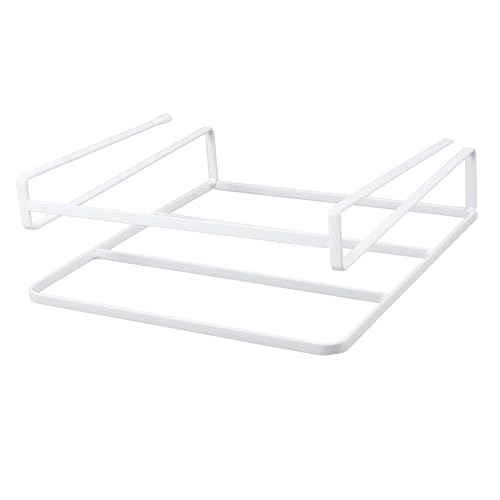 Homoyoyo Laptop Halterung Schreibtisch Notebook Aufbewahrungsregal Platzsparender Schreibtisch Organizer für Büro und Studenten Verstellbar Drahtmaterial Ordentliches Kabelmanagement von Homoyoyo