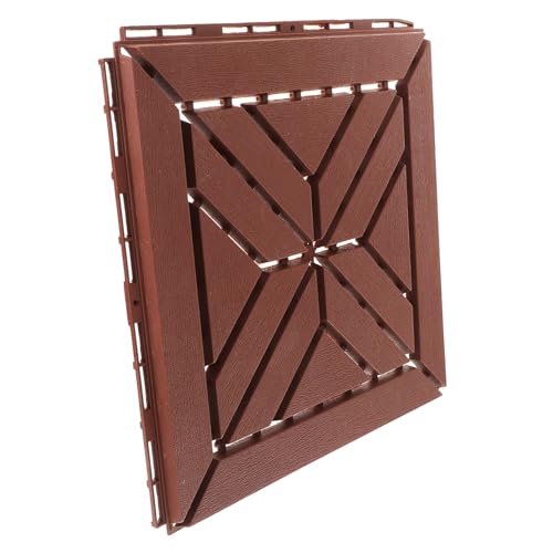 Homoyoyo Outdoor Terrassenfliesen Kunststoff Ineinandergreifend Wetterfest und Langlebig rutschfest mit Wasserdurchlässigkeit für Balkon Garten Terrasse und Außenbereiche Einfache von Homoyoyo