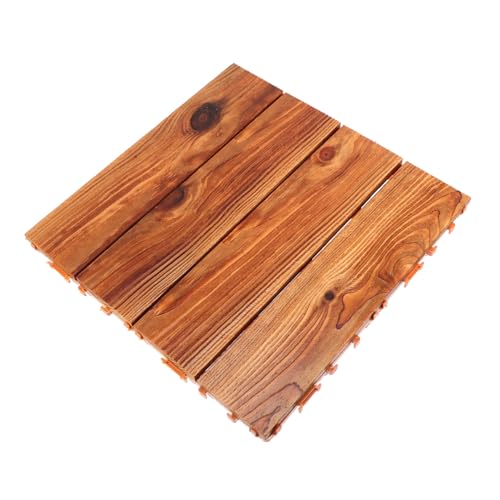 Homoyoyo Outdoor Terrassenfliesen aus Langlebigem Wasserfestem Material mit Klicksystem Rutschfester Balkon Gartenboden Witterungsbeständig Stark DIY puzzle für Terrasse und Patio von Homoyoyo