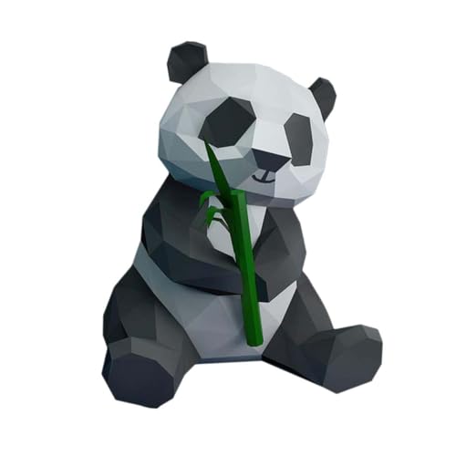 Homoyoyo Panda Papiermodell Geometrisches Origami Dekoratives Bambus Design DIY Bastelset Ohne Schere Einfach Zusammenzubauen Für Festival Party Zuhause von Homoyoyo
