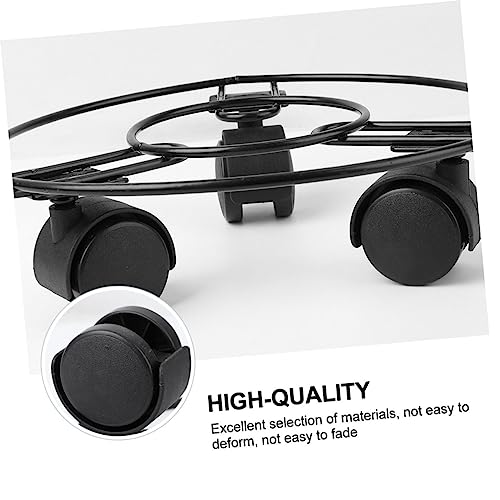 Homoyoyo Pflanzenroller mit Rädern Robuster Blumentopfständer für Drinnen und Draußen Beweglicher Blumenständer für Große Pflanzkübel Runder Pflanzenuntersetzer für Garten und Wohnzimmer von Homoyoyo