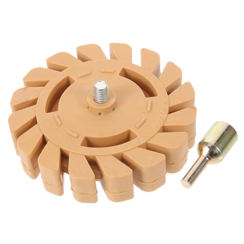 Homoyoyo Pneumatisches Rubber Eraser Wheel Aufkleber Entferner für Auto Kleber Rückstände Langlebiges Vinyl Entferner Werkzeug mit Bohradapter Leichtes Tragbares Poliermittel Rad von Homoyoyo