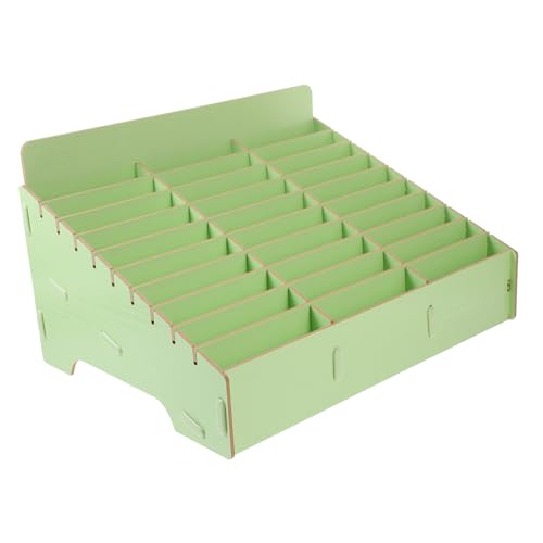 Homoyoyo 30gitter Holz Handy Organizer Mit Fächern Praktische Aufbewahrungsbox Für Smartphones Schlüssel Und Büromaterial Für Schreibtisch Und Klassenzimmer Stilvolle Und Funktionale von Homoyoyo