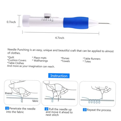 Homoyoyo Punch Needle Stickerei mit Ergonomischem Stift Langlebiges DIY Handarbeitswerkzeug für Erwachsene und Anfänger Geeignet für Textilien Kissen Kleidung und Dekorative Handarbeiten von Homoyoyo