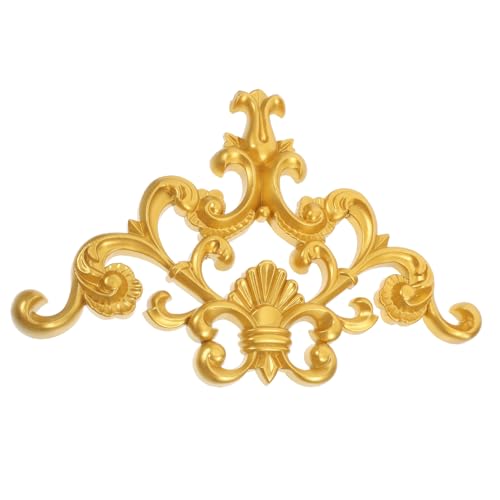 Homoyoyo Pvc Ecke Blumendekoration Schnitzerei Aufkleber Wandapplikation Geschnitzte Applikation Dekorative Ecke Dekorative Applikation Ecke Onlay Applikation Golden von Homoyoyo
