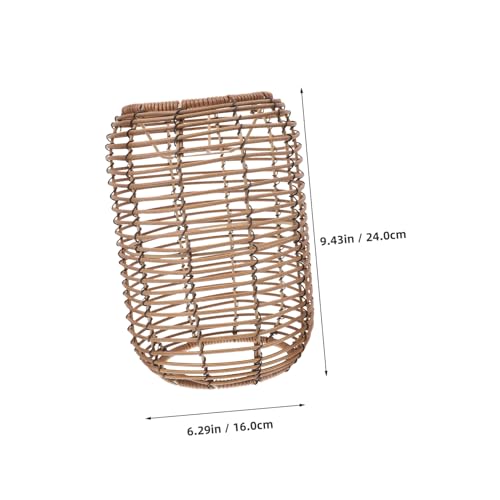 Homoyoyo Retro Handgewebter Lampenschirm Boho Deckenlampe Rattanoptisch Vielseitig für Wohnzimmer Schlafzimmer Küche Einfach zu Montieren Warmes Licht Elegantes Design von Homoyoyo