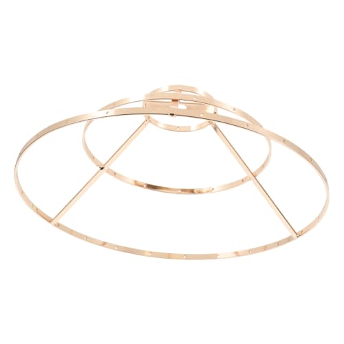 Homoyoyo Retro Lampenschirmring aus Eisen DIY Lampenschirmhalter mit Bohrungen für Kronleuchter Lampenschirm Gestell Goldfarben Ø Geeignet für Hängelampen und Deckenleuchten von Homoyoyo