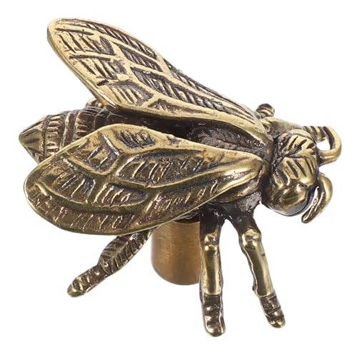 Homoyoyo Retro Messing Schrankknöpfe Bienenmotiv Vintage Kommode Griffe für Kleiderschränke Langlebige Messinggriffe mit Angenehmem Griffgefühl Einfach zu Montieren Klassische Wohnkultur von Homoyoyo
