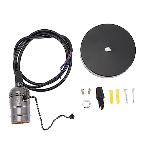Homoyoyo Retro Pendelleuchte Fassung Aluminium mit Zipper Schalter DIY Design für Esszimmer Cafés und Wohnzimmer und Installieren von Homoyoyo