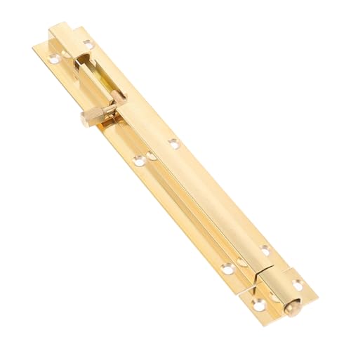 Homoyoyo Retro Türriegel aus Vollkupfer Robuster Schiebetürschloss mit Glattem Schiebemechanismus Kindersichere Verriegelung für Holz und Innentüren Langlebig und Dekorativ Kupferfarben von Homoyoyo