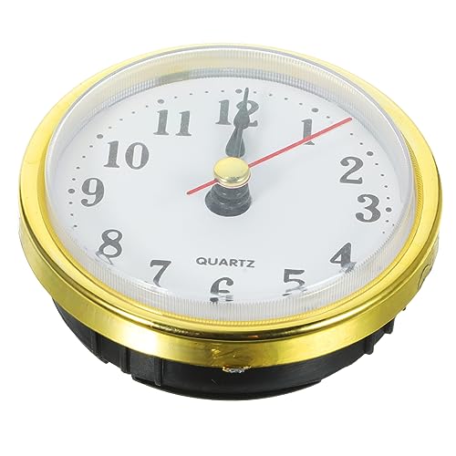 Homoyoyo Retro Uhrwerk Uhrkopf mit Quarzuhrwerk Goldfarbene Arabische Ziffern Einfache Einbauuhr für DIY Wanduhr Batteriebetrieben Robustes Kunststoffgehäuse für Uhrreparatur und von Homoyoyo
