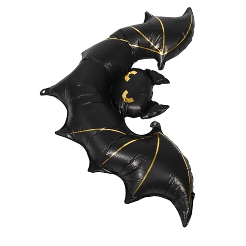 Homoyoyo Riesiger Aufblasbarer Halloween Fledermaus Ballon Schwarz Gruselige Party Dekoration für Spukhaus Vielseitig als Fotohintergrund Tischmittelpunkt oder Wanddeko Geeignet von Homoyoyo