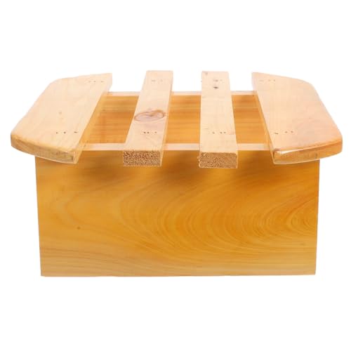 Homoyoyo Robuster Holzfußhocker für Fußbäder und Sauna Kleiner Runder Sitzhocker für Effektive Fußpflege Langlebiger Massivholz hocker für Badezimmer und Dampfbad von Homoyoyo