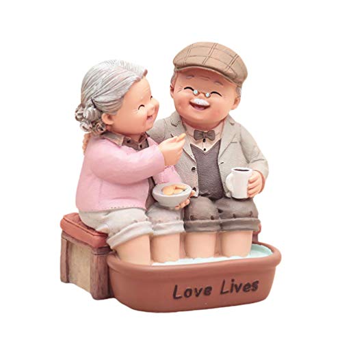 Homoyoyo Romantische Senioren Modell in Miniatur Großmutter und Oma Dekoration Kuchen Kreative Ornament Haus Mini Ornament von Homoyoyo