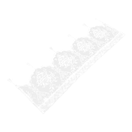 Homoyoyo Rosen-Spitzenvorhänge transparent Dekorativ für durchsichtiger Vorhang aus Spitze Stoff lichtvorhang licht Vorhang White Curtains gardinen Spitzenvorhang Schlafzimmervorhang Garn von Homoyoyo