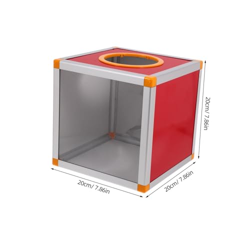 Homoyoyo Rote Transparente Würfel Losbox aus Aluminiumlegierung und MDF Multifunktional als Spenden Abstimmungs und Partyspielbox mit Schrauben und Schraubendreher für Einfache Homoyoyo Rote Transparente Würfel Losbox aus Aluminiumlegierung und MDF Multifunktional als Spenden Abstimmungs und Partyspielbox mit Schrauben und Schraubendreher für Einfache von Homoyoyo