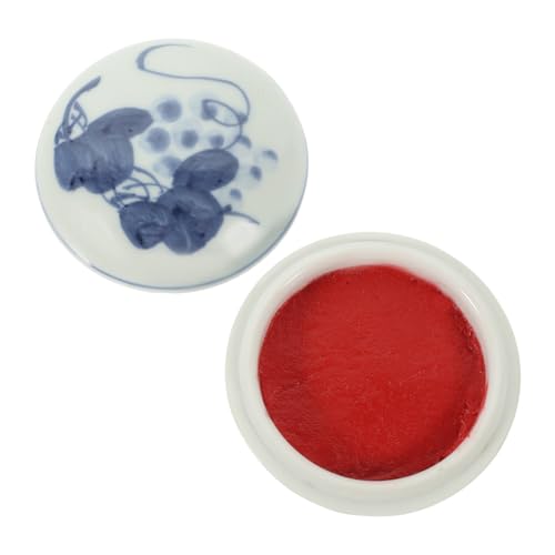 Homoyoyo Rotes Chinesisches Stempelkissen für Kalligrafie und Malerei DIY Mehrzweck Tintenpaste Langlebig Leuchtend Waschbar Leicht und Tragbar Geeignet für Siegel Bastelarbeiten und von Homoyoyo