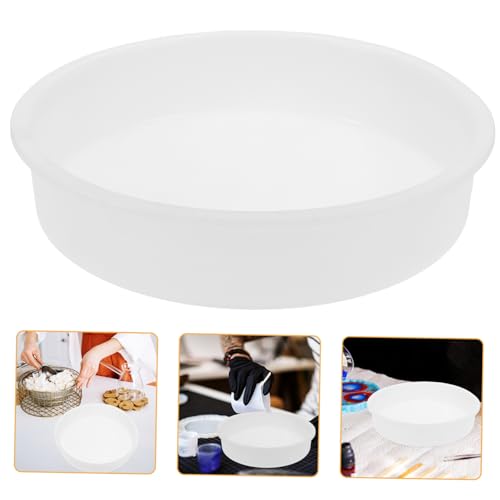 Homoyoyo Runde Form Untersetzer Untersetzerform Tablettform Kreisförmige Epoxidgussform Tabletts Couchtischtablett Scheibe Silikonform Untersetzerherstellungsform DIY Zubehör Platte DIY von Homoyoyo