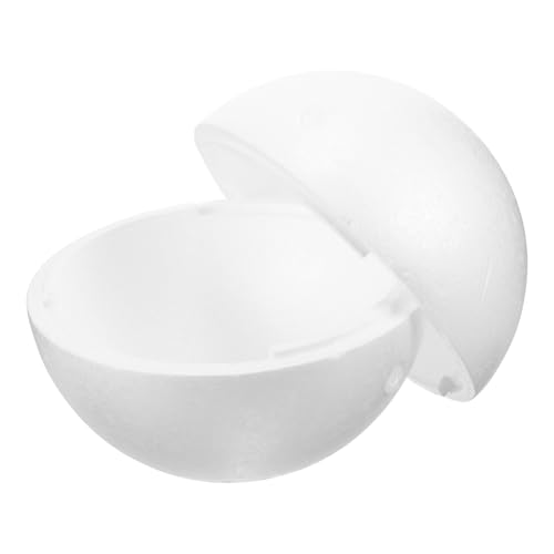 Homoyoyo Runde Hohle Schaumstoffkugel zum Basteln DIY dekorationsball aus Weißem Styropor Vielseitig Bemalbar und Verzierbar für Handwerk Schulprojekte und Festdekorationen von Homoyoyo