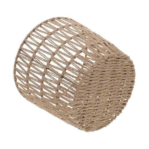 Homoyoyo Runder Müllkorb Weiden-Papierkorb Mülleimer Weidenspeicherkörbe Korbkorb Mülltonne aus Seegras Abwärtskinder Abfallkorb aus Rattan Korbspeicher kleiner Papierkorb Tischkorb von Homoyoyo