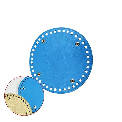 Homoyoyo Runder Taschenboden PU Leder Strapazierfähiges DIY Zubehör mit Ösen und Goldenen Nieten Verschleißfest Leicht zu Reinigen Farbenfroher Boden für Selbstgemachte Handtaschen und von Homoyoyo