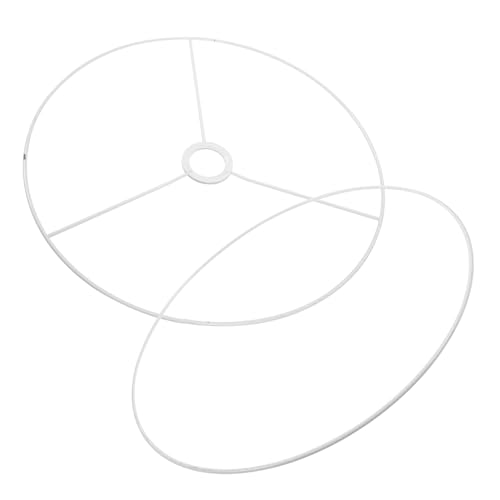 Homoyoyo Runder Vintage Lampenschirm Rahmen Metall Lampenschirm Gestell DIY Lampenfassung für Tischleuchte Stehleuchte und Deckenlampe Rostbeständig Einfache Montage Stabiles Design von Homoyoyo