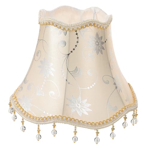 Homoyoyo Rustikaler Lampenschirm Stoff für Nachttischlampe Vintage Stil Kleine Tischleuchte Schlafzimmer Wohnzimmer Dekoration Langlebig Installieren von Homoyoyo
