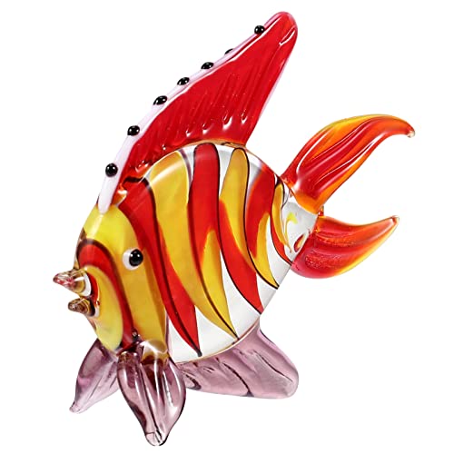 Homoyoyo Schmuck Hausgeschenke Mini Aquarium fischfiguren Geblasene Figuren Handblasen Figuren Handgeblasene Ornamente Miniaturhand Geblasen Stained s Fish Ornament Home Decor von Homoyoyo