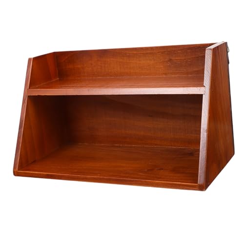 Homoyoyo Schreibtisch Organizer Holz Mehrschichtiges Desktop Storage Rack für Büro Schlafzimmer Klassenraum Praktisches Glattes Aufbewahrungsregal für Zuhause und Arbeitsplatz von Homoyoyo
