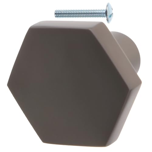 Homoyoyo Schwarzer Hexagon Möbelknopf aus Metall Kleiner Schrankgriff für Kommode und Kleiderschrank Einlochiger Türknauf Einfach zu Montieren Langlebig und Vielseitig für Möbel wie und von Homoyoyo