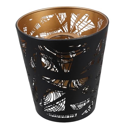 Homoyoyo Schwarzer Lampenschirm mit Hohlem Design Moderner Ersatzschirm für Tischlampen im Schlafzimmer und Küche Industrial Stil Öffnung Dekorative Beleuchtung von Homoyoyo