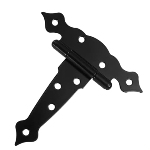 Homoyoyo Schwere Außentür t scharniere aus Metall Dekorative Türscharniere für Holztüren Schwarz für Scheunentore und Gartentore Robustes Türbeschlag Glatter Türlauf Homoyoyo Schwere Außentür t scharniere aus Metall Dekorative Türscharniere für Holztüren Schwarz für Scheunentore und Gartentore Robustes Türbeschlag Glatter Türlauf von Homoyoyo